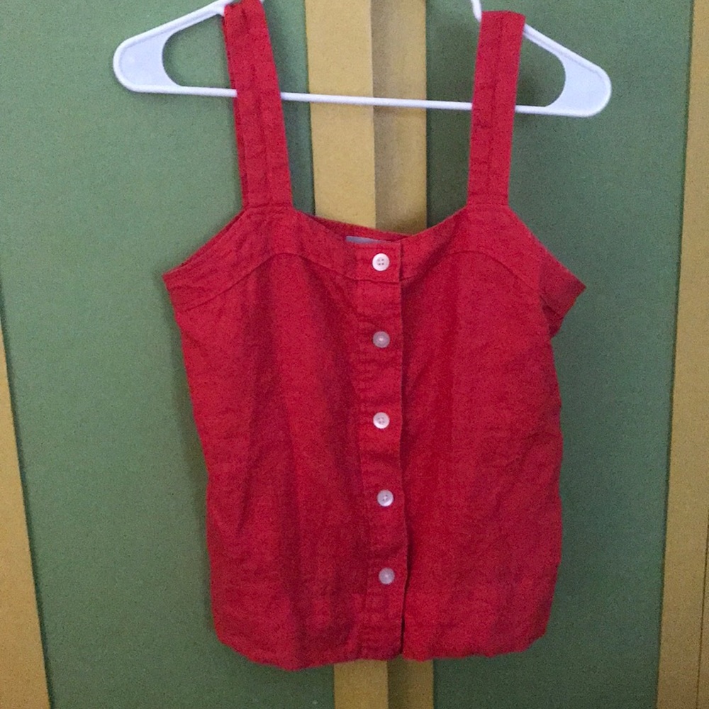 Everlane Picnic Top in Tomato Red